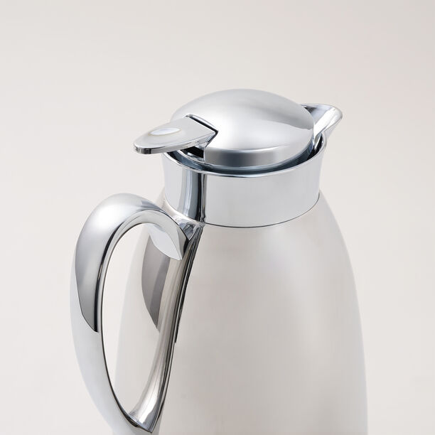 دلتي دلة شاي أو قهوة حافظة للحرارة ستيل باللون الفضي image number 2