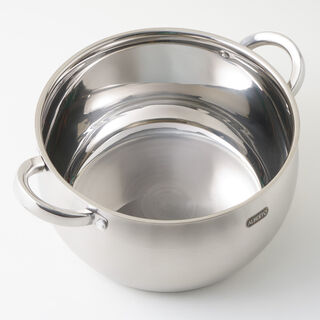 Alberto stainless steel pot with lid, silver 3.9L