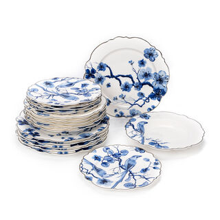 Blue Flwr 18 Pcs Dinner Set 