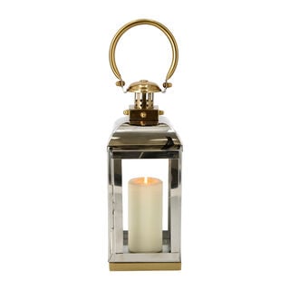 Lantern Stainless Steel Silver & Gold