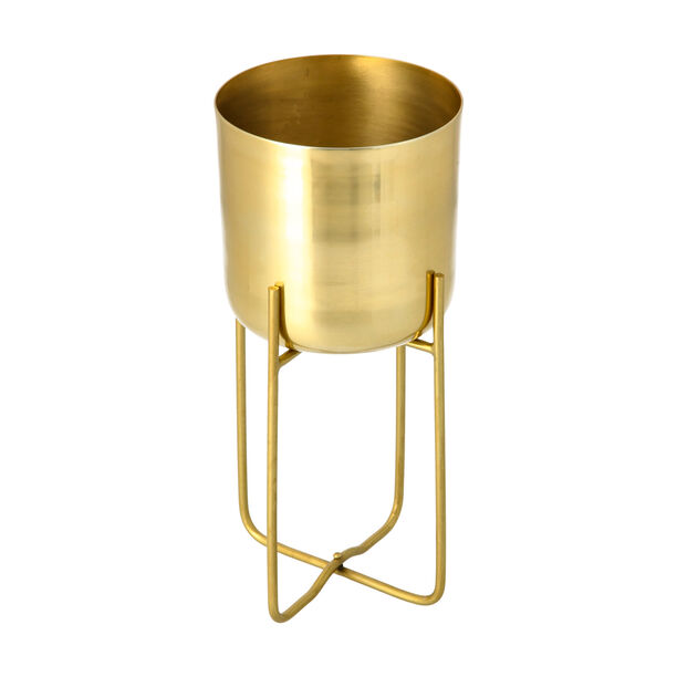 إناء نباتات من الالمنيوم لون ذهبي image number 2