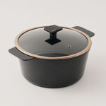 ألبرتو قدر طهي ألومنيوم مع غطاء زجاجي 2.5 لتر، أسود image number 0