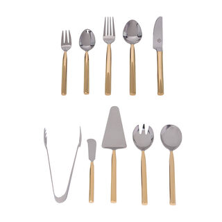 La Mesa gold stainless steel cutlery set 65