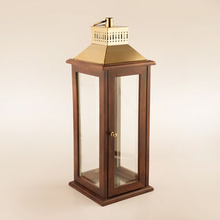 Lucerna wooden Ramadan candle holder 26*10*10cm