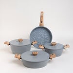 Alberto 7 piece grey granite cookware set image number 0