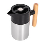 Dallety Steel Vacuum Flask Nature With Wood Handle Silver Mini , 800 Ml image number 2