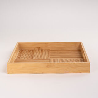 Dallaty natural bamboo serving tray 37.8*37.8*5 cm