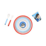 Alberto 5 pieces fiber bamboo kids dinner set pirate boy design image number 2