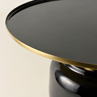 Homez Side Table Metal Black, 60*60*47Cm