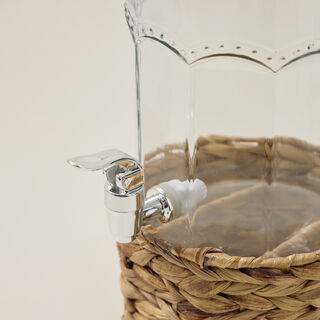 البرتو موزع مشروبات زجاج مع سلة 3100 مل