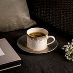 طقم فناجين شاي إنجليزي بورسلان رمادي وأبيض من دلتي 12 قطعة image number 4