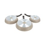 Alberto 3 piece brown granite frypan set 20/24/28 cm image number 3