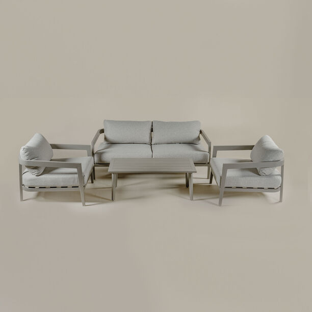 هومز طقم جلسة مع طاولة قهوة مكون من 4 قطع باللون الرمادي image number 2