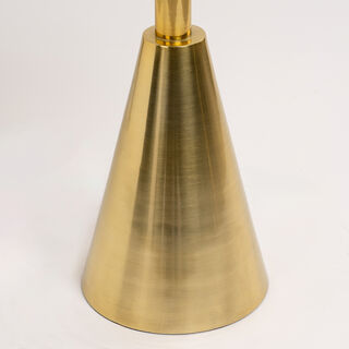 Side Table Aluminum And Marble Dia 39* Ht:55 Cm