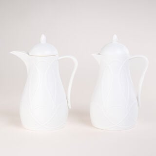 Dallaty white plastic flask 1L 2 pcs