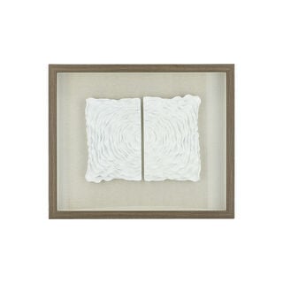 Wall Art Framed White Waves 50*60*5 cm