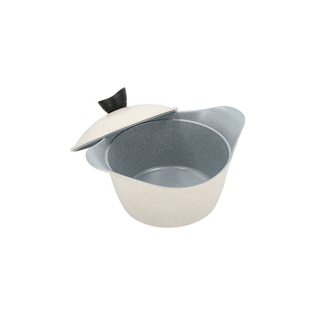 Lahoya granite pot with white lid 24 cm image number 2