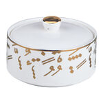 لاميسا تمرية بورسلان أبيض مع غطاء 13*9 سم image number 6