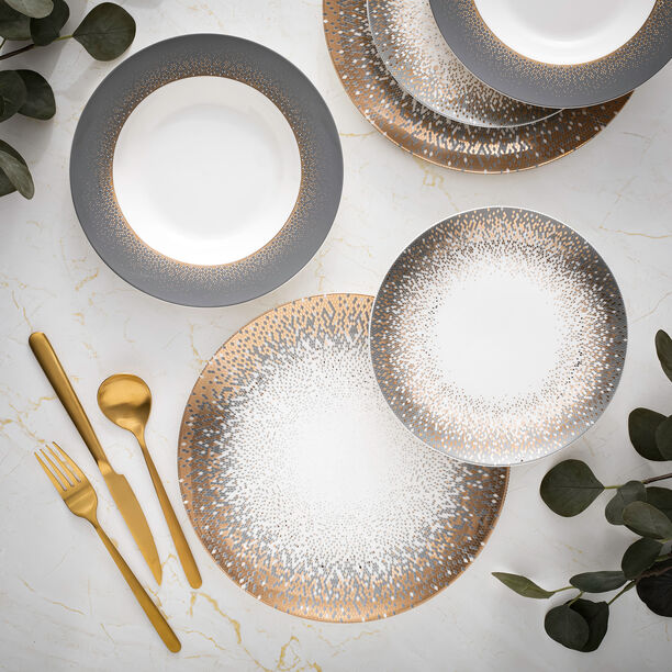 La Mesa white bone porcelain 18 pc dinner set image number 6