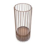 Metal & Glass Candle Holder Gold image number 1