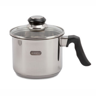 Alberto Stainless Steel Sauce Pan With Glass Lid