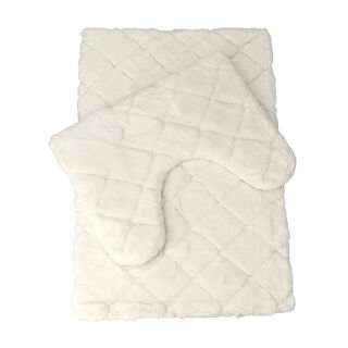 Cottage white polyester bathmat 60*90 cm