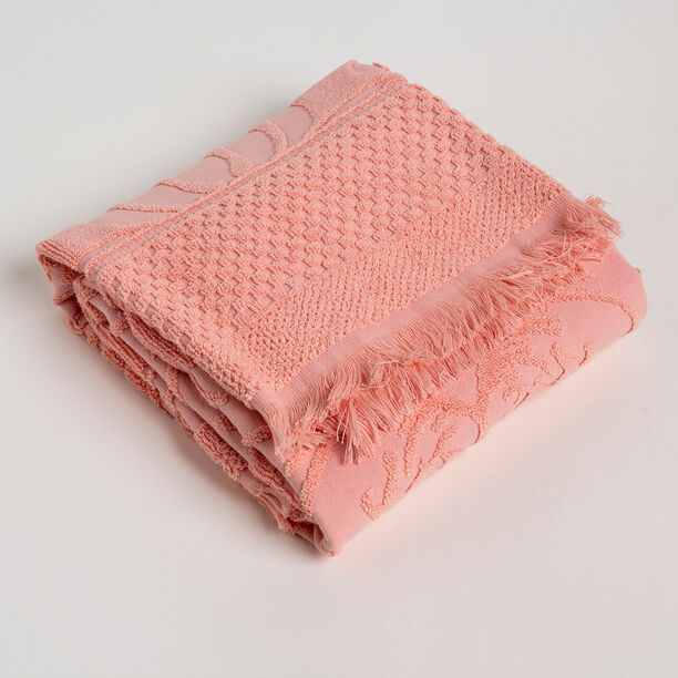 Jacquard/cotton bath towel, peach 70*140 cm image number 1