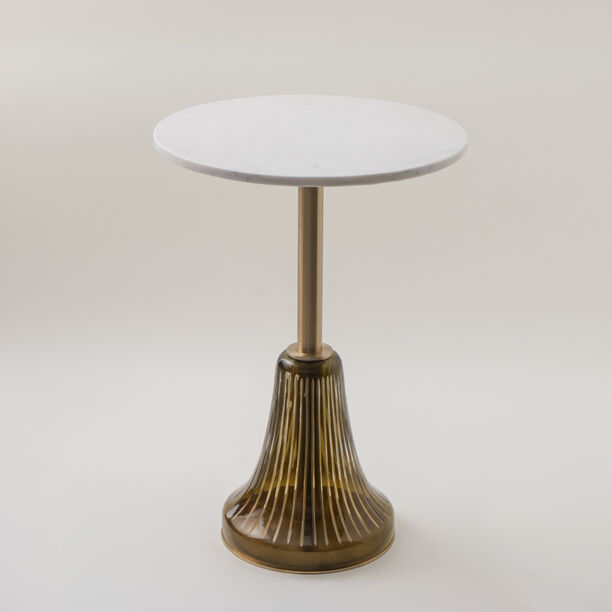 Homez marble side table 46*55cm, olive green image number 0