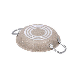 Alberto cream granite non stick fry pan with 2 handles 14 cm