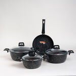 Alberto 7 piece black granite cookware set image number 0
