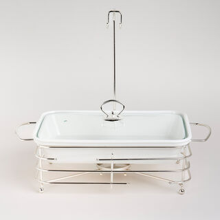 طبق تقديم مع سخّان مستطيل