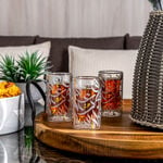 Dallaty gold and grey glass tea cups set 6 pcs image number 3