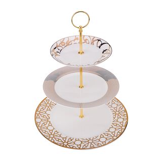 La Mesa 3 Tiers Porcelain Dessert Serving 