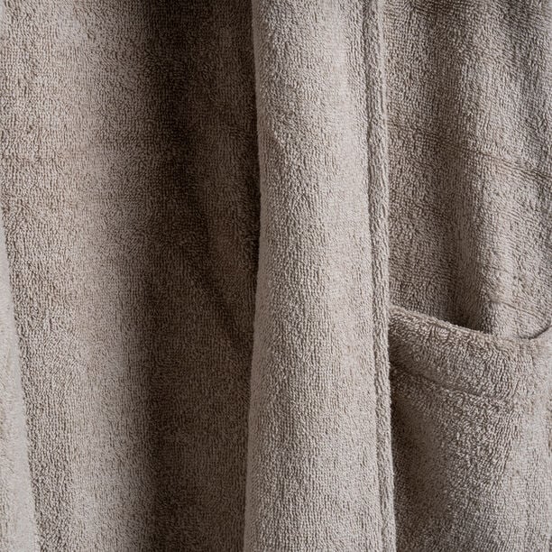 Ultra soft bathrobe, beige size L/XL image number 4