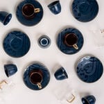 Arabic Tea and Coffec Set 18Pc Porcelain Mattglow Blue image number 5