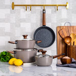 طقم أواني طهي الومنيوم 7 قطع من البرتو باللون الرمادي image number 0