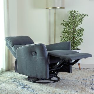 Parma manual recliner/rocking chair, dark grey