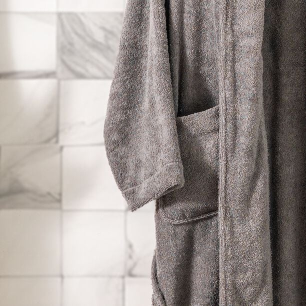 Ultra soft bathrobe, gray size S/M image number 8