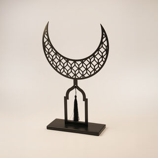 Homez Ramadan Decorative Cresct Design, Black 40*9*25Cm
