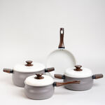 Alberto 7 piece grey ceramic cookware set image number 0