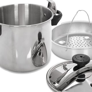 Silampos Stainless Steel Pressure Cooker W/ Alum Basket V:10 L