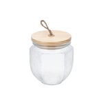 Glass Storage Jar With Wooden image number 1