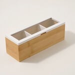 Dallaty bamboo tea box 3 sections, beige image number 0