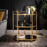 Trolley Ssteel Gold 3 Tier 75.5*43*90 cm image number 0