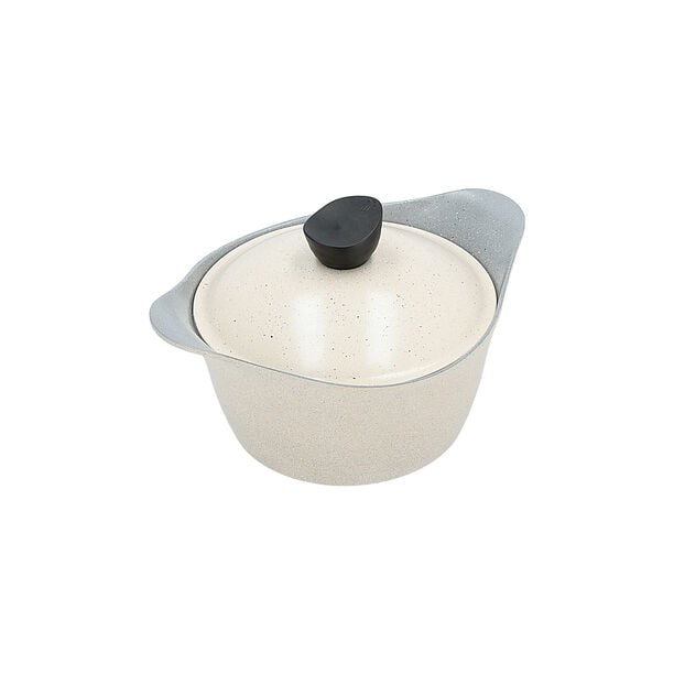 Lahoya granite pot with white lid 24 cm image number 1