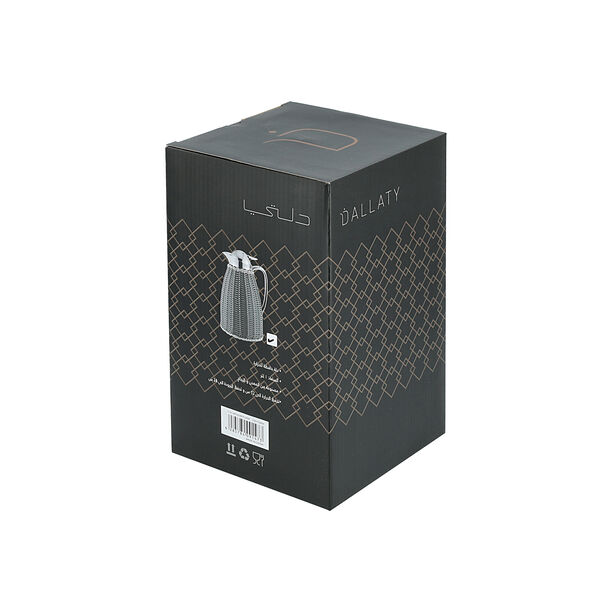 Dallety Steel Vacuum Flask Rattan Design Gray 1L image number 4