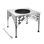 Fire Pit Round Stainless Steel And Iron image number 0