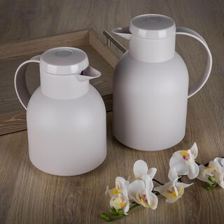 Dallety Plastic Vacuum Flask 2 Pieces Set Gray