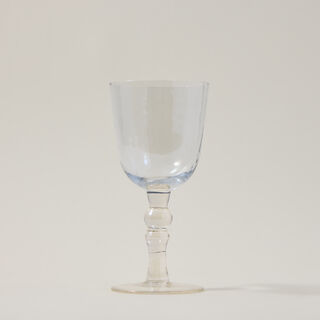 Glass Stem Goblets Cold Spot And Blue Luster