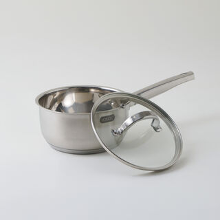Alberto stainless steel saucepan with lid 8.5*16cm 1.7L, silver